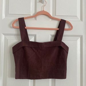 Abercrombie & Fitch Brown Cocoa Crop Top Size S NWT